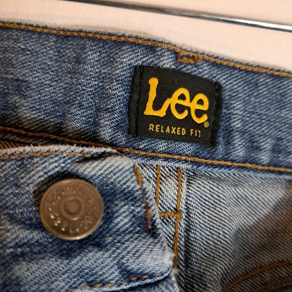 Lee Jeans Mens 38x29 Blue Relaxed Fit Straight Leg Denim Classic 90s Style‎